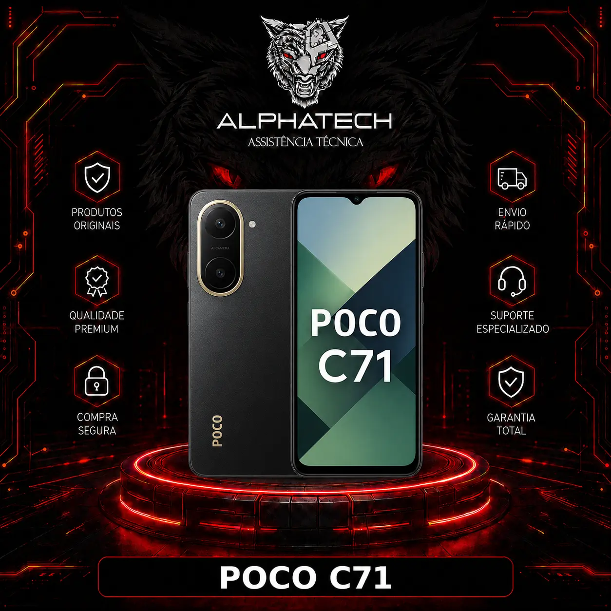POCO C71 128GB/4GB RAM-Lacrado