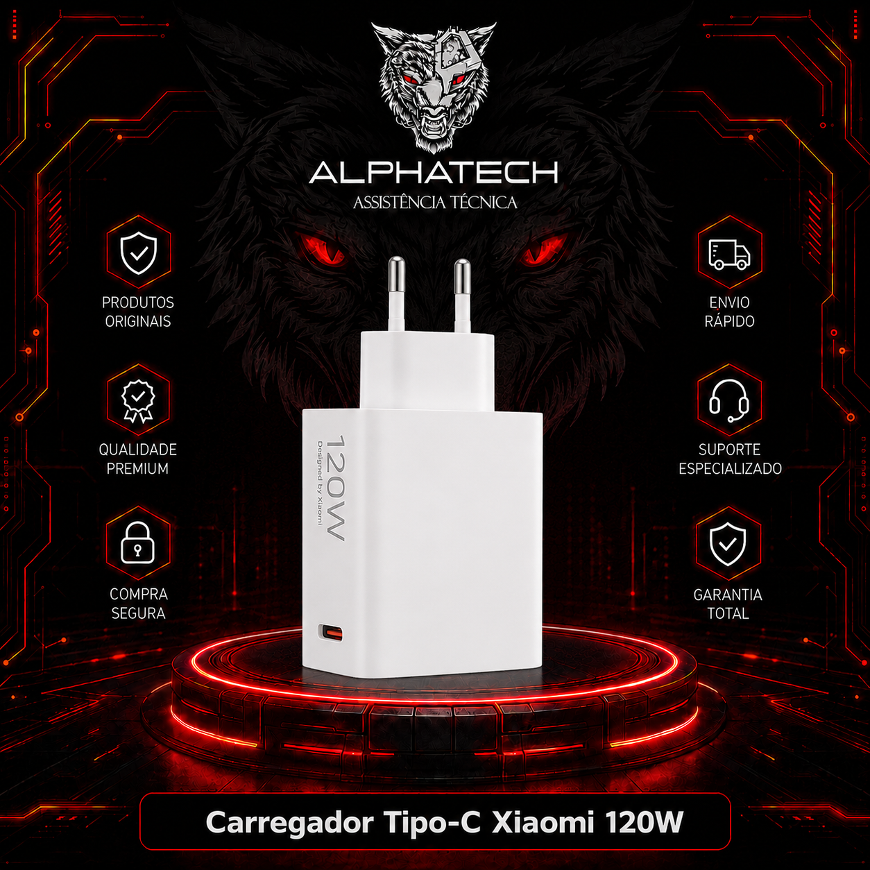 Carregador 120w Xiaomi Turbo