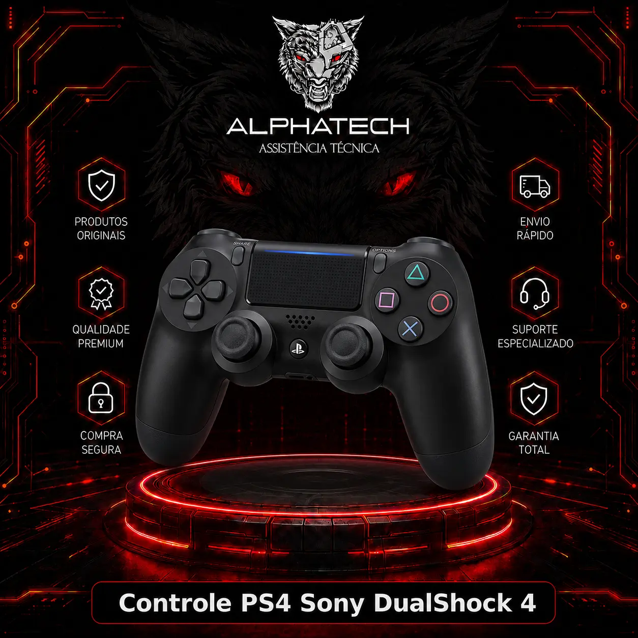 Controle de Playstation 4 Dualshock 4 Sony