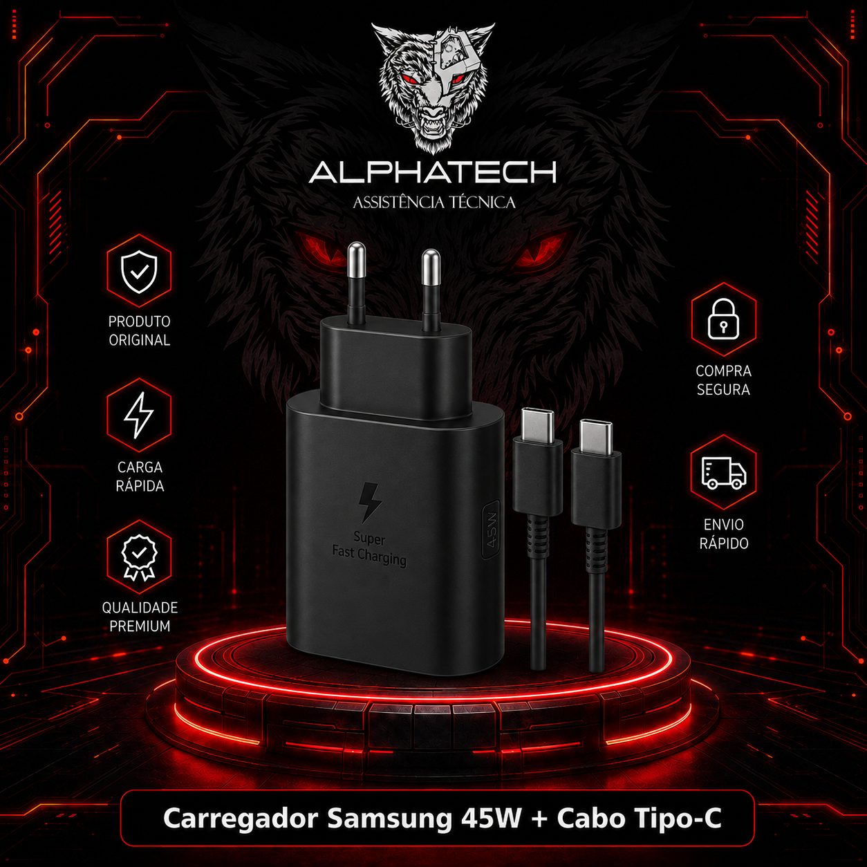 Carregador 45W USB-C SAMSUNG